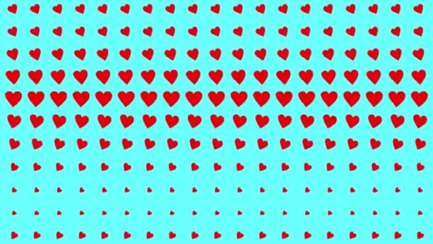 Heart Shape Moving Wave Animation Motion Graphics — Video Stock