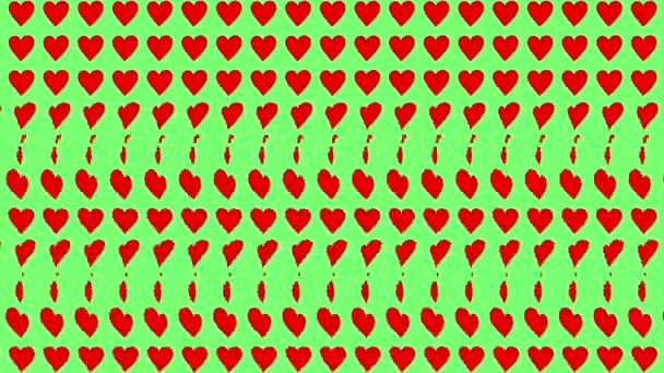 Forma Del Corazón Animación Ondas Movimiento Gráficos Movimiento — Vídeo de stock