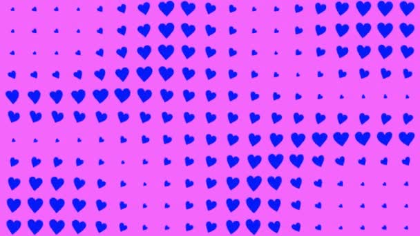 Heart Shape Moving Wave Animation Motion Graphics — Stock Video