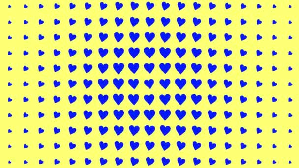 Heart Shape Moving Wave Animation Motion Graphics — 图库视频影像