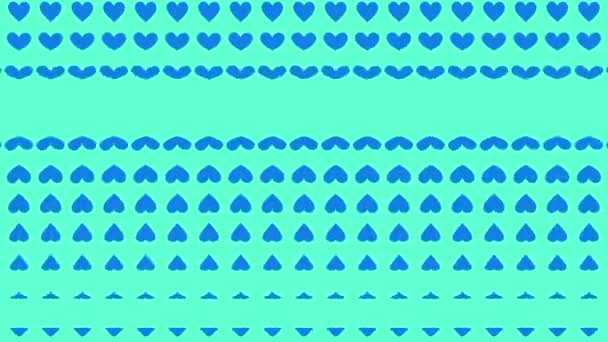 Heart Shape Moving Wave Animation Motion Graphics — Stock Video