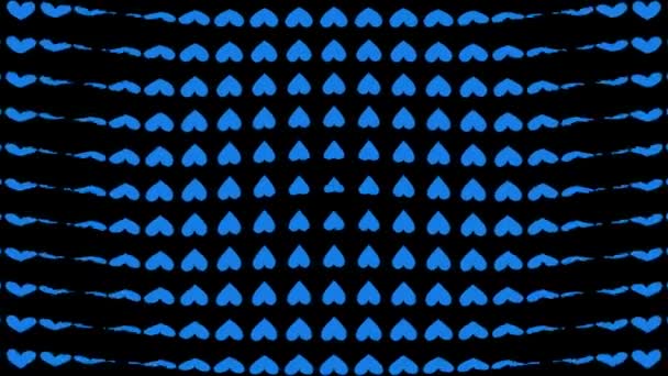 Heart Shape Moving Wave Animation Motion Graphics — Stockvideo