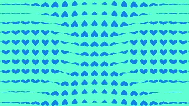 Heart Shape Moving Wave Animation Motion Graphics — Vídeo de Stock