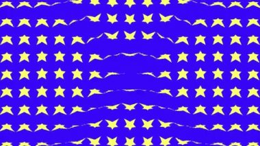 Yıldız şekli dalga hareketli animasyon grafikleri