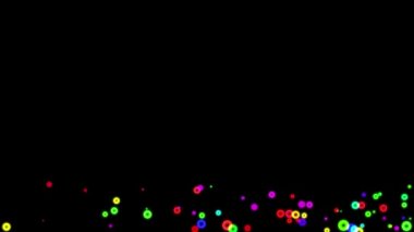 Renkli top parçacığı hareketli animasyon grafikleri