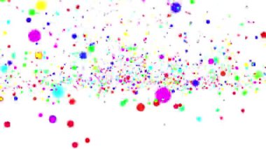 Renkli top parçacığı hareketli animasyon grafikleri