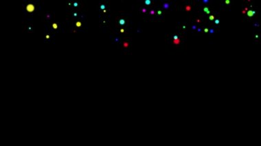 Renkli top parçacığı hareketli animasyon grafikleri