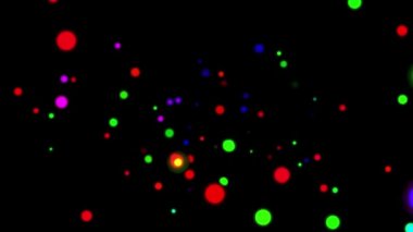 Renkli top parçacığı hareketli animasyon grafikleri