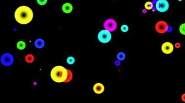 Renkli top parçacığı hareketli animasyon grafikleri