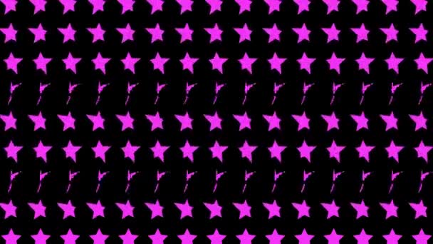 Star Shape Wave Moving Animation Motion Graphics — Stock Video