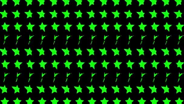 Csillag Alakú Hullám Mozgó Animációs Mozgás Grafika — Stock videók