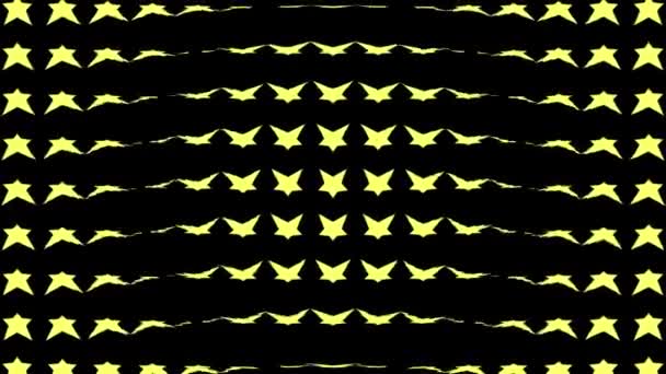 Star Shape Wave Animación Movimiento Gráficos Movimiento — Vídeos de Stock