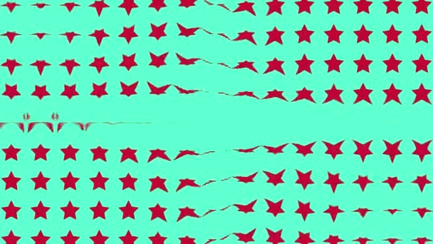 Star Shape Wave Moving Animation Motion Graphics — Vídeo de Stock