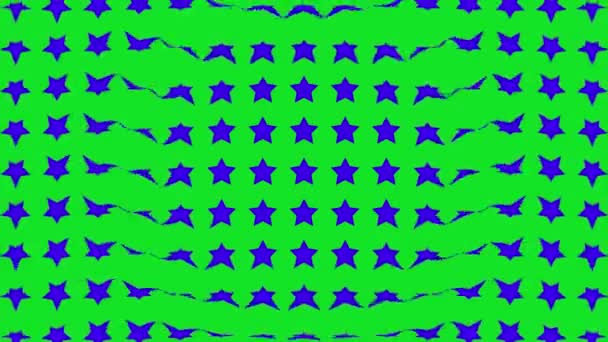 Star Shape Wave Animación Movimiento Gráficos Movimiento — Vídeo de stock