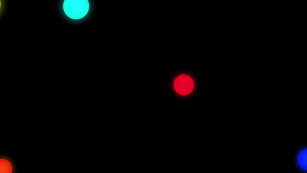 Colorful Ball Particle Moving Animation Motion Graphics — Stock Video