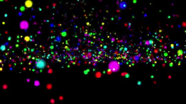 Renkli Top Parçacığı Hareketli Animasyon Grafikleri — Stok video