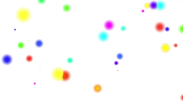 Цветные Шариковые Частицы Движущейся Анимации Движения Графики — стоковое видео