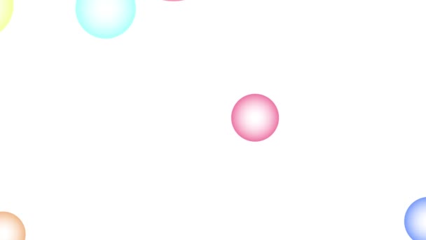 カラフルなボール粒子移動アニメーションモーショングラフィックス — ストック動画