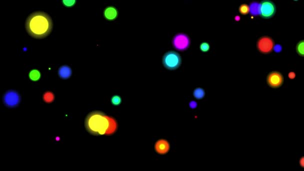 Colorido Bola Partícula Movimiento Animación Movimiento Gráficos — Vídeos de Stock