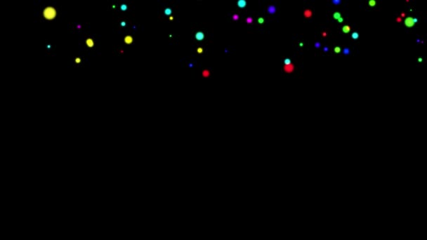 Graphismes animés colorés de mouvement de particule de balle