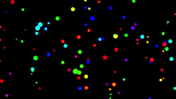Colorful Ball Particle Moving Animation Motion Graphics — Stockvideo