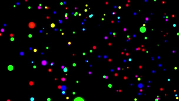 Colorido Bola Partícula Movimiento Animación Movimiento Gráficos — Vídeo de stock