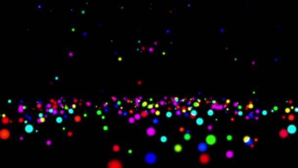 Bunte Ball Partikel Bewegte Animation Bewegungsgrafik — Stockvideo