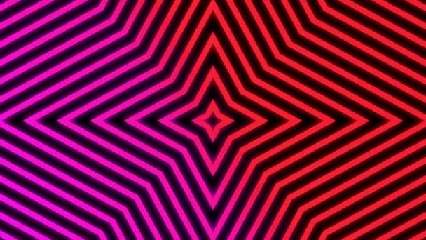 Polygon Spreading Retro Color Gradation Motion Graphics — Vídeo de Stock