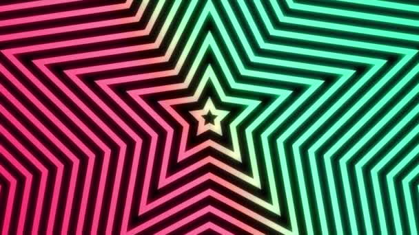 Polygon Spreading Retro Color Gradation Motion Graphics — Stock Video