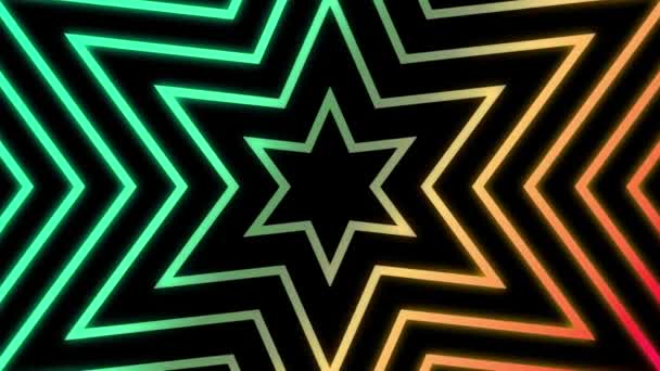 Polygon Spreading Retro Color Gradation Motion Graphics — Stockvideo