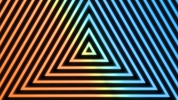 Polygon Spreading Retro Color Gradation Motion Graphics — Vídeo de Stock