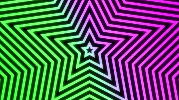 Polygon Spreading Retro Color Gradation Motion Graphics — Vídeo de Stock