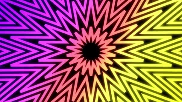 Polygon Spreading Retro Color Gradation Motion Graphics — 图库视频影像