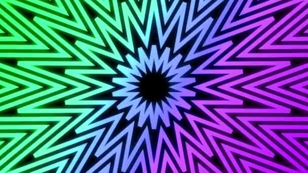 Polygon Spreading Retro Color Gradation Motion Graphics — Stockvideo
