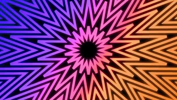 Polygon Verspreiden Retro Kleur Gradatie Motion Graphics — Stockvideo