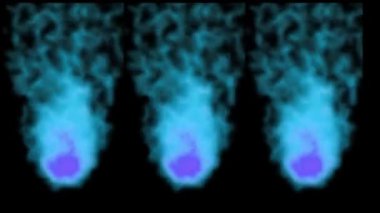 Alev yanan animasyon hareketi grafikleri