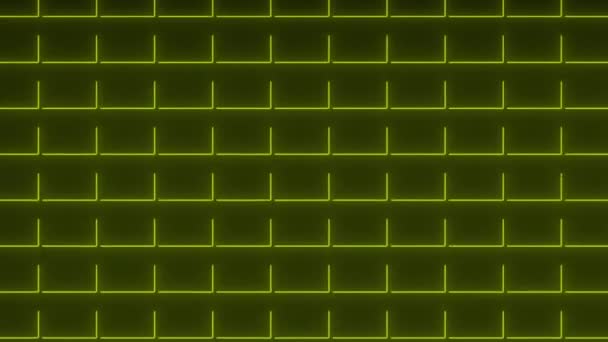 Gráficos Movimiento Animación Neón Cuadrícula — Vídeos de Stock