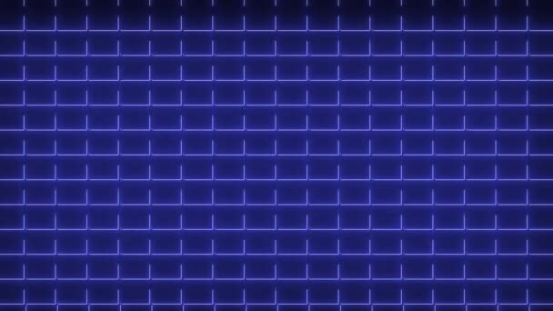 Grid Neon Animation Motion Graphics — Stockvideo