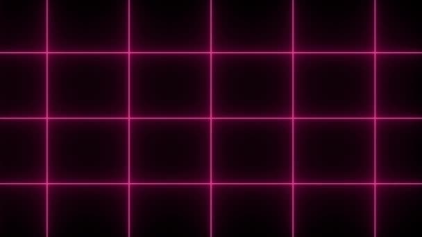 Grid Neon Animation Motion Graphics — Video Stock