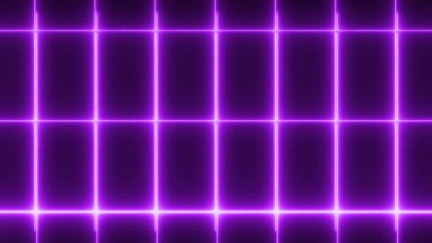 Grid Neon Animation Motion Graphics — Video Stock