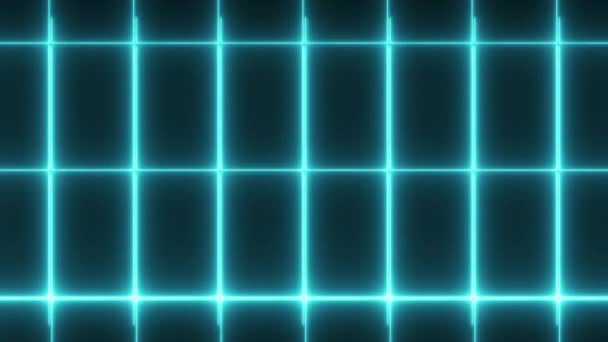 Grid Neon Animatie Motion Graphics — Stockvideo