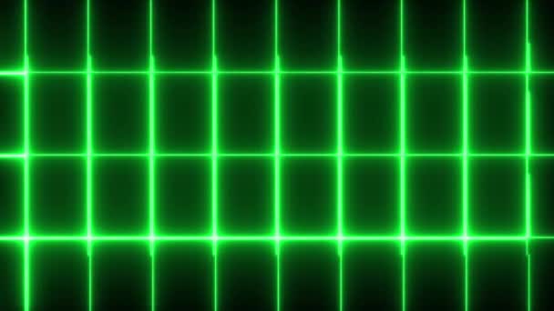 Grid Neon Animation Motion Graphics — Stock Video