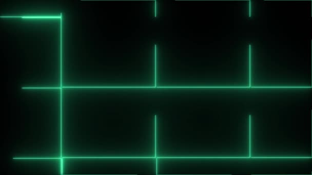 Grid Neon Animation Motion Graphics — Video Stock