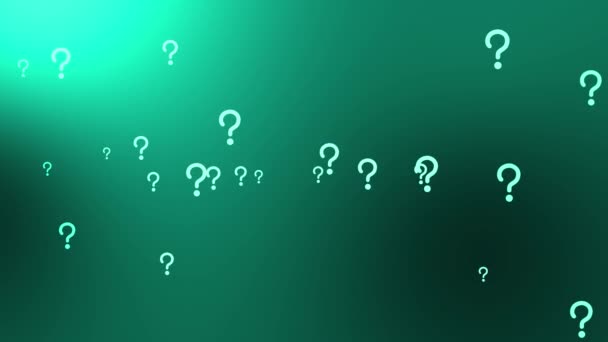 Question Mark Particle Gradient Icon Animation Motion Graphics — Stockvideo
