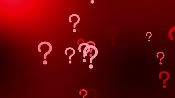 Question Mark Particle Gradient Icon Animation Motion Graphics — Stock Video