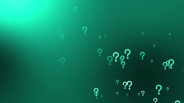 Question Mark Particle Gradient Icon Animation Motion Graphics — Video Stock