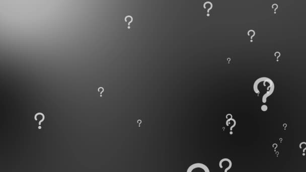 Question Mark Particle Gradient Icon Animation Motion Graphics — Stockvideo