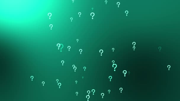 Question Mark Particle Gradient Icon Animation Motion Graphics — Video Stock