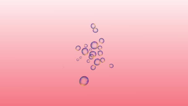 Burbujas Animación Movimiento Gráficos Movimiento — Vídeo de stock