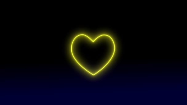 Neon Sign Object Electric Animation Motion Graphics — 图库视频影像